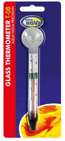 Aqua Nova glass thermometer - white