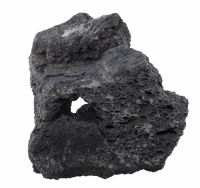 Lavastein schwarz 3-Loch 10-12cm S